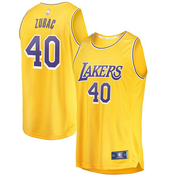 Maillot Los Angeles Lakers Homme Ivica Zubac 40 Icon Edition Jaune